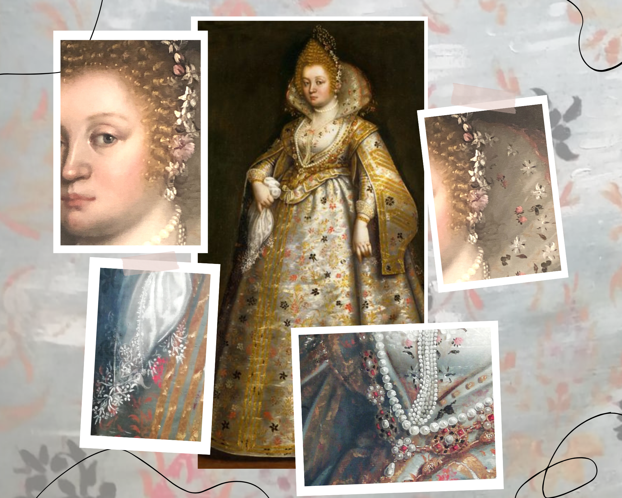 ritratto donna '600 gioielli abito pittrice Chiara Varotari eremitani padova